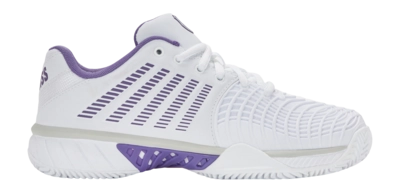 Tennisschoen K-Swiss Women Express Light 3 Clay White/Lunar Rock/Purple Haze