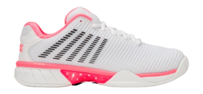 Tennis Shoes K-Swiss Women Hypercourt Express 2 White Neon Pastel Pink Black