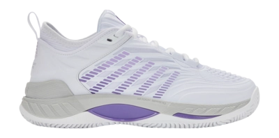 Tennisschoen K-Swiss Women Hypercourt Supreme 2 Clay White/Lunar Rock/Purple Haze