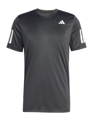 Tennisshirt Adidas Men Club 3-Stripe Tee Black Regular Fit