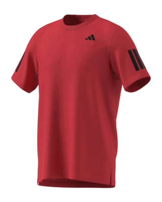 Tennisshirt Adidas Men Club 3-Stripe Tee Red Regular Fit