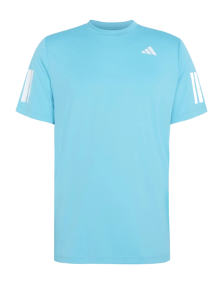 Tennisshirt Adidas Men Club Climacool 3-Stripe Signal Cyan Regular Fit