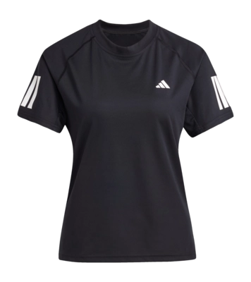 Tennisshirt Adidas Women Club 3-Stripe Tee Black Regular Fit