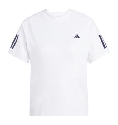 Tennisshirt Adidas Women Club 3-Stripe Tee White Regular Fit