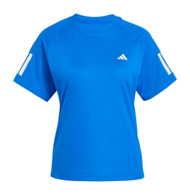 Tennisshirt Adidas Women Club Climacool 3-Stripe Glow Blue Regular Fit
