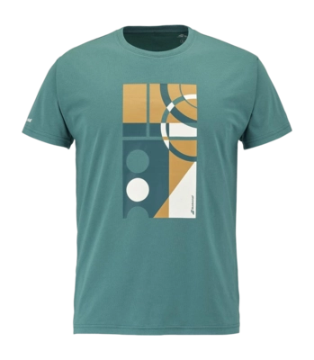 Tennisshirt Babolat Men Exercise Message Tee North Sea Regular Fit