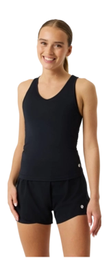 Tennisshirt Björn Borg Women Ace V Neck Tank Top Black Beauty