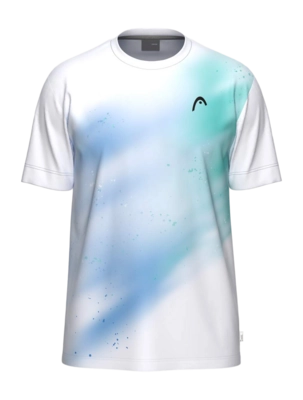 Tennisshirt HEAD Boys Topspin T-Shirt Turquoise/Print Vision