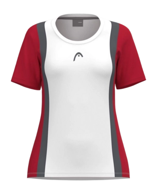 Tennisshirt HEAD Girls Club 25 Tech T-Shirt Red/White