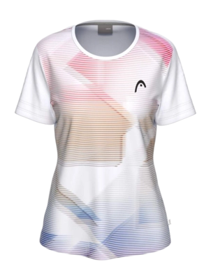 Tennisshirt HEAD Women Tie-Break II T-Shirt Light Blue/Print Vision
