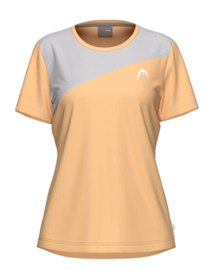 Tennisshirt HEAD Women Tie-Break T-Shirt Apricot/Light Blue Regular Fit
