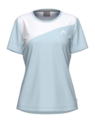 Tennisshirt HEAD Women Tie-Break T-Shirt Light Blue/White Slim Fit