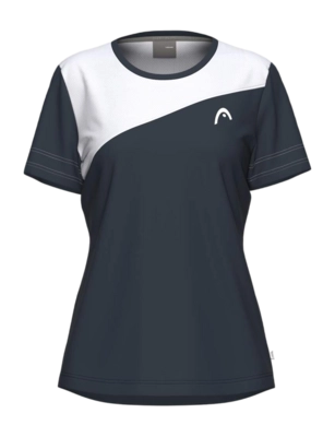 Tennisshirt HEAD Women Tie-Break T-Shirt Navy/White Regular Fit