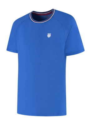 Tennisshirt K-Swiss Men Hypercourt Melange Crew Dazzling Blue Regular Fit