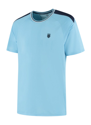 Tennisshirt K-Swiss Men Hypercourt Mesh Crew 5 Baltic Sea