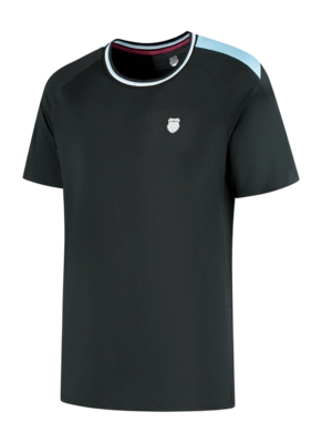 Tennisshirt K-Swiss Men Hypercourt Mesh Crew 5 Black