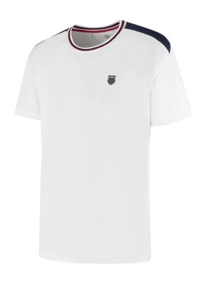 Tennisshirt K-Swiss Men Hypercourt Mesh Crew 5 White Regular fit