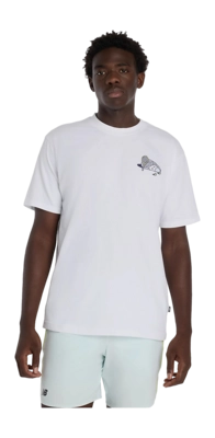Tennisshirt New Balance Men Tennis Graphic White