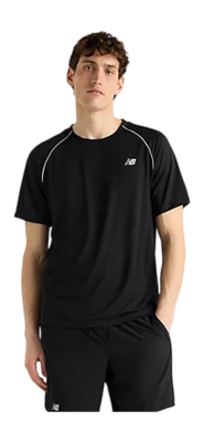 Tennisshirt New Balance Men TNMT Top Black