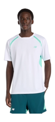 Tennisshirt New Balance Men Tournament Novelty Top White