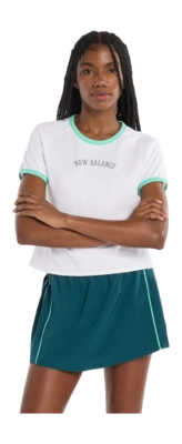 Tennisshirt New Balance Women Tennis Practice Top White WT