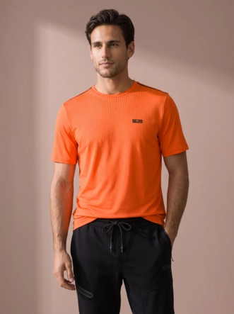 Tennisshirt Sjeng Sports Men Navarro Orange Clown Fish Regular Fit