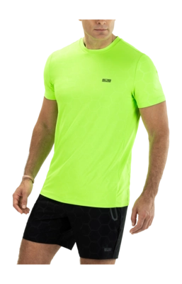 Tennisshirt Sjeng Sports Nero Herren Shocking Green