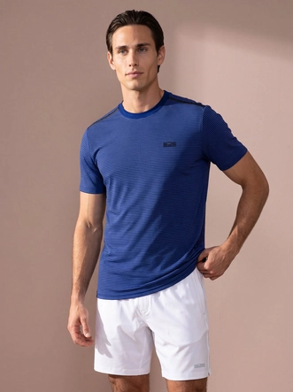 Tennisshirt Sjeng Sports Men Tex Astral Blue Regular Fit