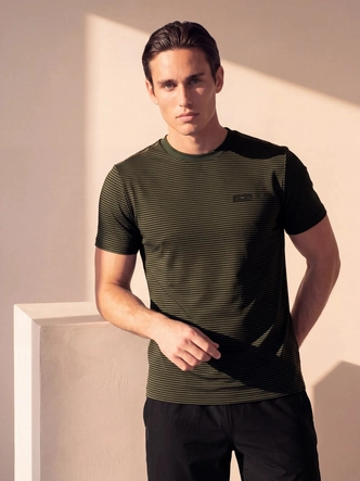 Tennisshirt Sjeng Sports Men Tex Camo Green Regular Fit