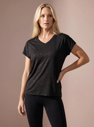 Tennisshirt Sjeng Sports Women Spice Black Regular Fit