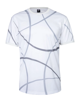Tennisshirt The Indian Maharadja Men Pique Smash Tee Grey Print Dry Touch