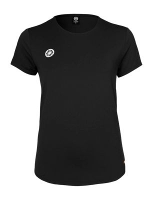 Tennisshirt The Indian Maharadja Women Breeze Round Neck Tee Black 4-way stretch