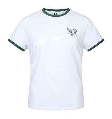 Tennisshirt The Indian Maharadja Women Court Cotton Tee Bright White