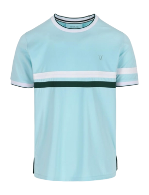 Tennisshirt Vieux Jeu Men Leo Shirt Stripe Light Blue Regular Fit