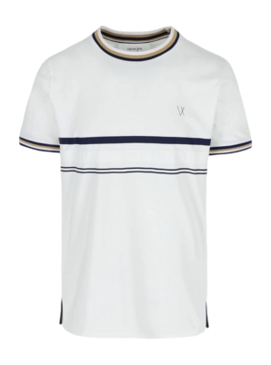 Tennisshirt Vieux Jeu Men Leo Shirt White/Blue