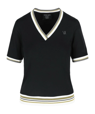 Tennisshirt Vieux Jeu Women Emilie Top Black