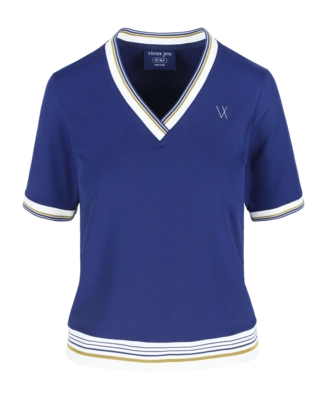 Tennisshirt Vieux Jeu Women Emilie Top Blue