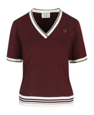Tennisshirt Vieux Jeu Women Emilie Top Burgundy