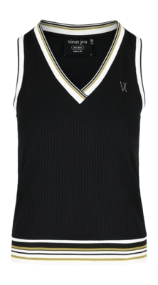 Tennisshirt Vieux Jeu Women Emma Top Black