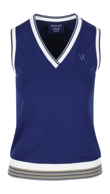 Tennisshirt Vieux Jeu Women Emma Top Blue