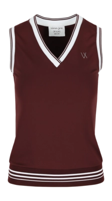 Tennisshirt Vieux Jeu Women Emma Top Burgundy