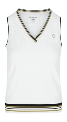 Tennisshirt Vieux Jeu Women Emma Top White