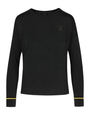 Tennisshirt Vieux Jeu Women May Top Black