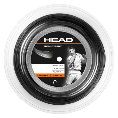 Tennissnaar HEAD Sonic Pro Reel 17 Black 1.25mm/200m