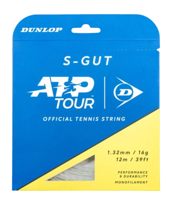 Tennissnaar Dunlop S-Gut 16G White 1.32mm/12m 2026