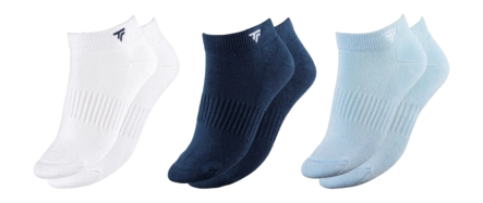 Tennissok Tecnifibre Unisex Low-Cut White / Marine / Glacier (Set van 3)