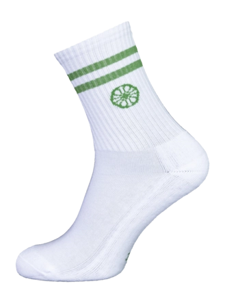Tennissok The Indian Maharadja Heren en Dames Striped Crew Sock Green Grass