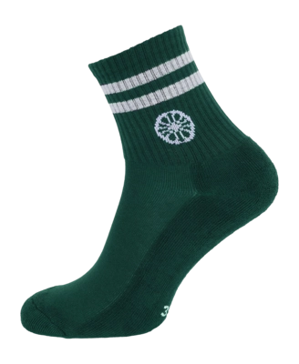 Tennissok The Indian Maharadja Heren/Dames Striped Short Sock Hunter Green