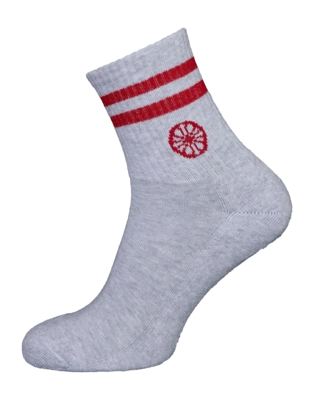 Tennissok The Indian Maharadja Heren/Dames Striped Short Sock Light Grey Melange