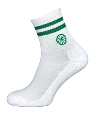 Tennissok The Indian Maharadja Dames/Heren Striped Short Sock Lush Green